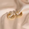 Hyacinth No Ear hole Wear earrings Painless ear clip Hoop Earrings C shape