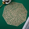 IN STOCK Octagonal Non Slip Placemats Hollow Out Vinyl Mats Kitchen Table Mats,aet of 4