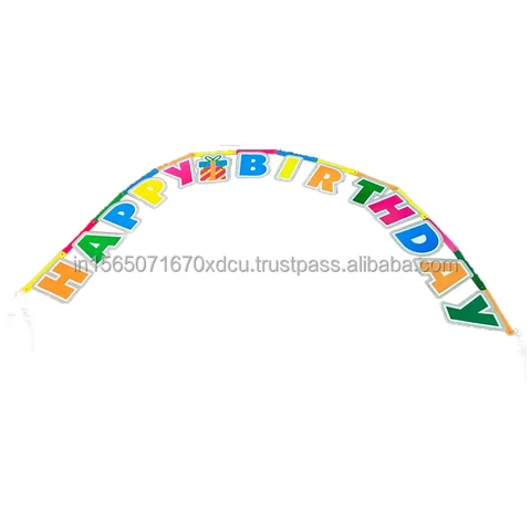 India-Made Happy Birthday Jointed Letter Number Banner for Party Decorations