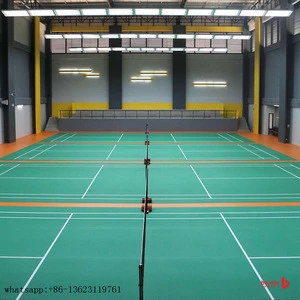 indoor pvc interlocking sport court badminton flooring tiles
