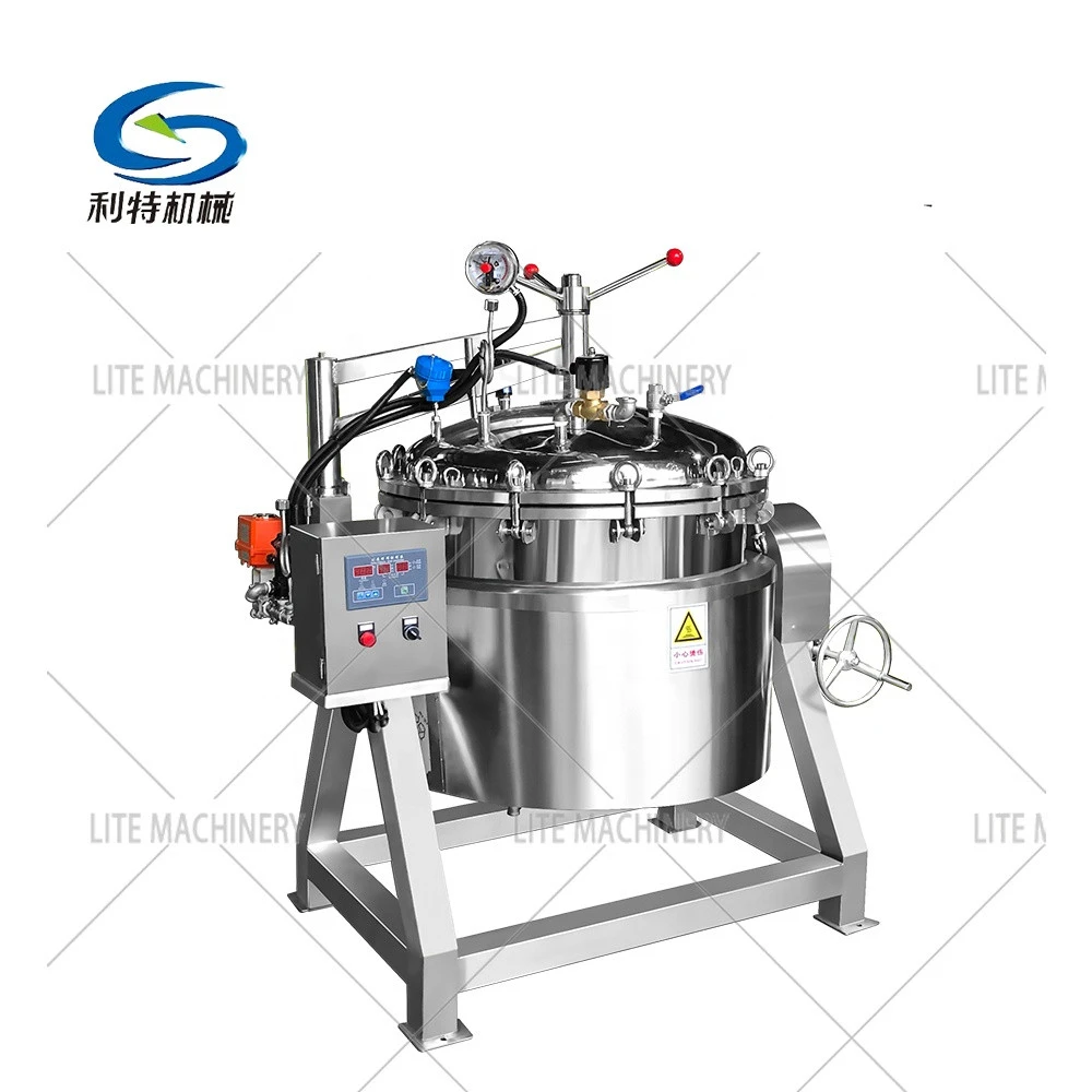 Industrial automatic high pressure cooking machine for food processing