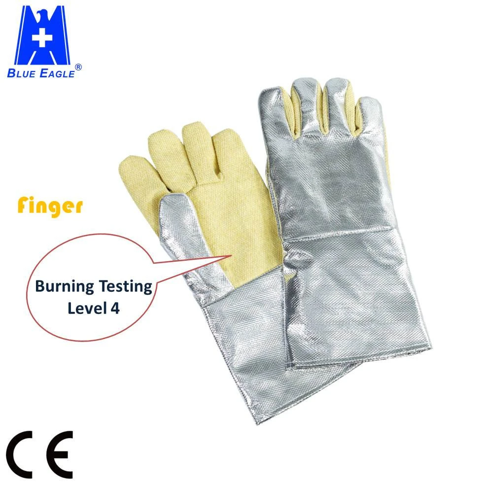 Industrial PPE Safety heat resistant aluminized gloves