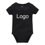 Infant Onesie 100% Cotton Custom Logo Printing Plain Blank Baby Boys' Clothing Rompers