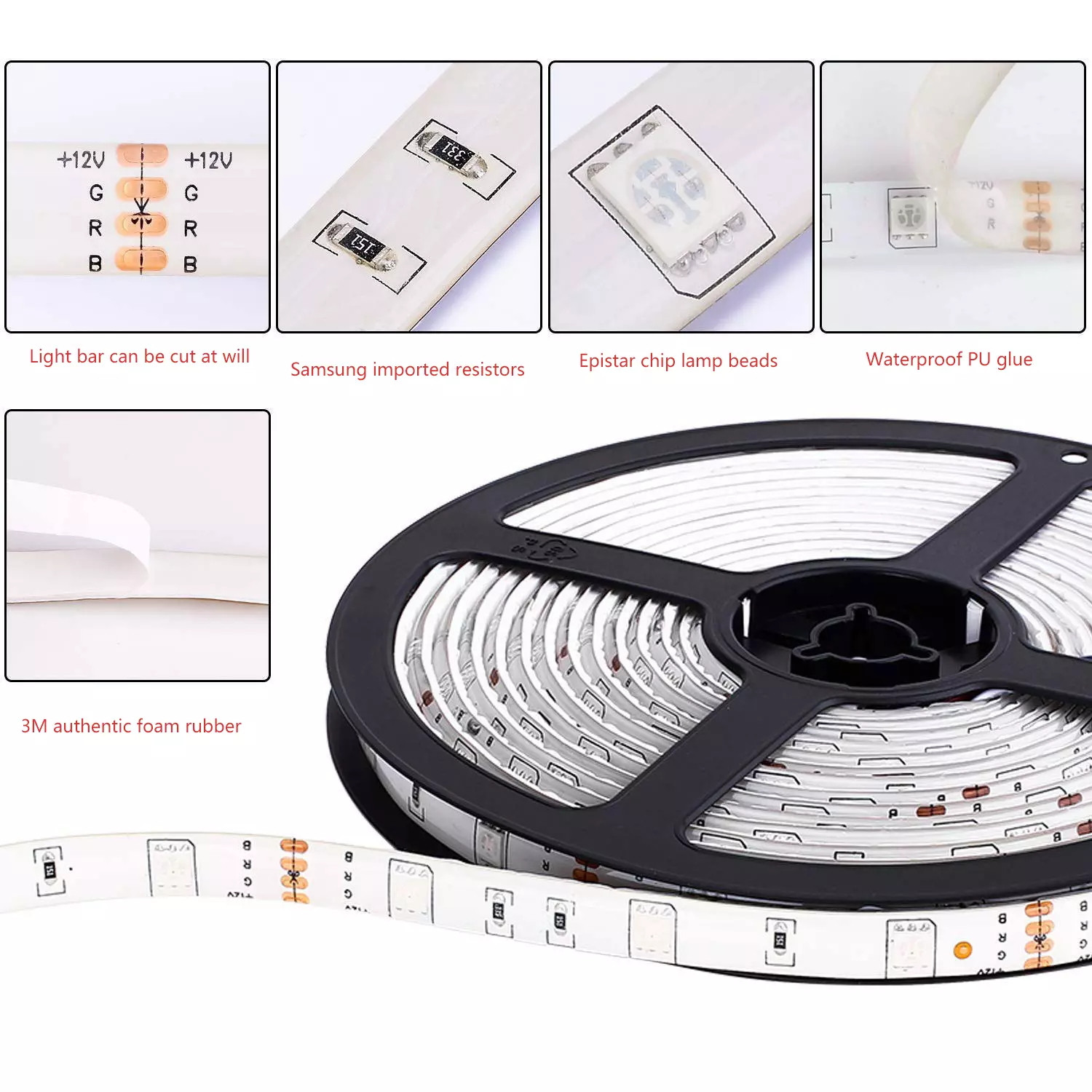 Ip Lighting Rfl5sd Buy Ip20 44 Key Ir Remote Controlled 5050 5m 150led 12v Rgb Led Strip ...