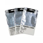 iphone case packaging bags, color printing zipper bag with hanging hole bags