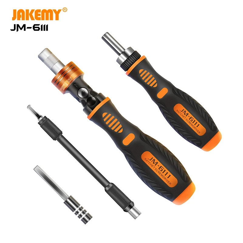 JAKEMY JM-6111 69 in 1 DIY Hand Tool Set 180 Degrees Ratchet Screwdriver with Chrome Vanadium Bits Home Tools
