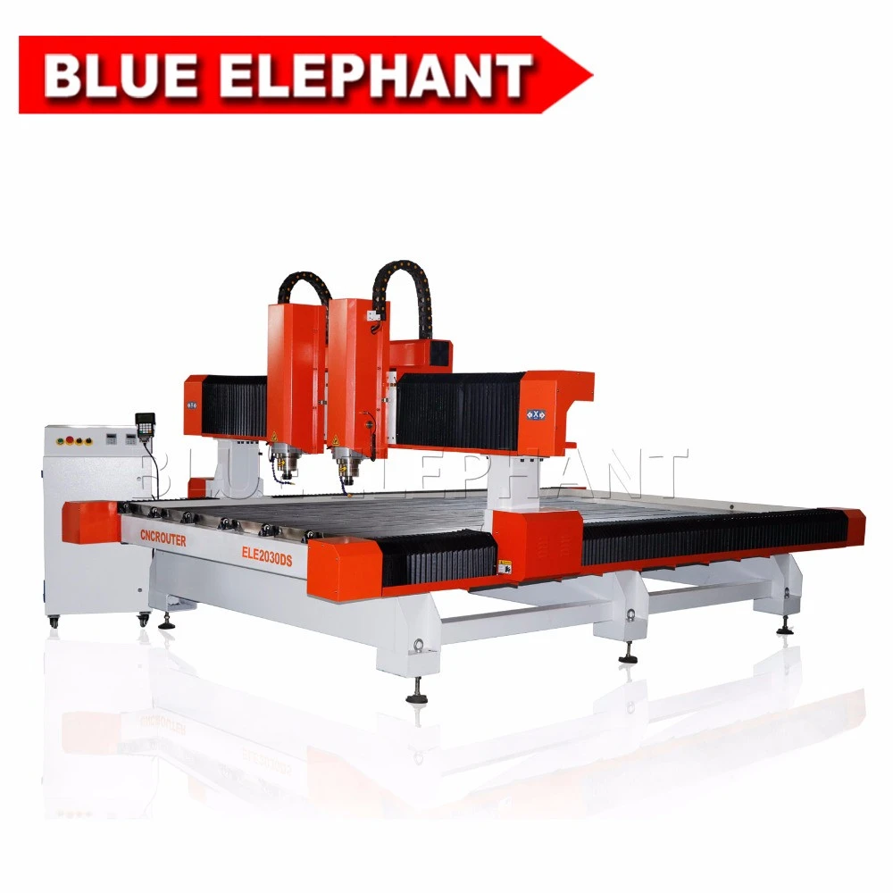 Jinan Heavy Duty Double Separate Heads Cnc Router Stone Engraving Machine for Marble Sculpture