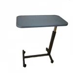 JM0603 Adjustable hospital  steel Overbed Table with plastic top for hospital
