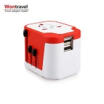 JY-303 Factory directly sale All In One Travel Adapter Kit with dual usb charger for travel accessories