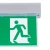 Import KEJIE Wall-mounted Rechargeable  Stair Exit Sign LED Emergency Exit Lighting Signs Light from China