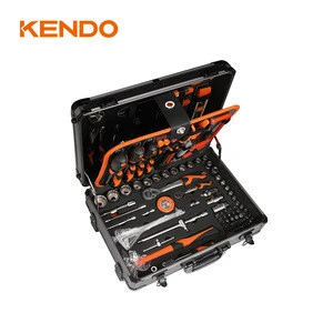KENDO 161pc Aluminium Case Tool Set Household and Car Repairing Hand Tool Box Kit