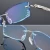 Import KHY880015 china wholesale men female branded eye glass clear metal frames rimless frames eyeglasses optical glasses from China