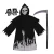 Import Kids Scary Glow In The Dark Phantom Grim Reaper Cosplay Robe Halloween Theme Party Costumes With Scythe from China