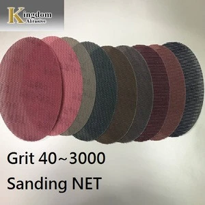 Kingdom Abrasive sanding mesh disc 6 and 5" with Fluff backing for hook