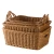 Kingwillow customized rectangular PP plastic rattan cabinet basket wicker bathroom basket for home storage