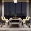 Kitchen Dining Marble Dining Table and 6 Chairs Marble Dining Table Set