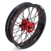KKE 3.5/5.0  Dirt Bike Motorcycle Wheels Compatible with Gas Gas 2021 Red Hub/Nipple Black Rim Black Spoke