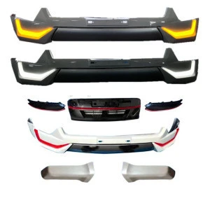 klt-A-262-Car Body Kit Front Bumper with Front Lip LED lamp and grille  for D-MAX 2016-2019
