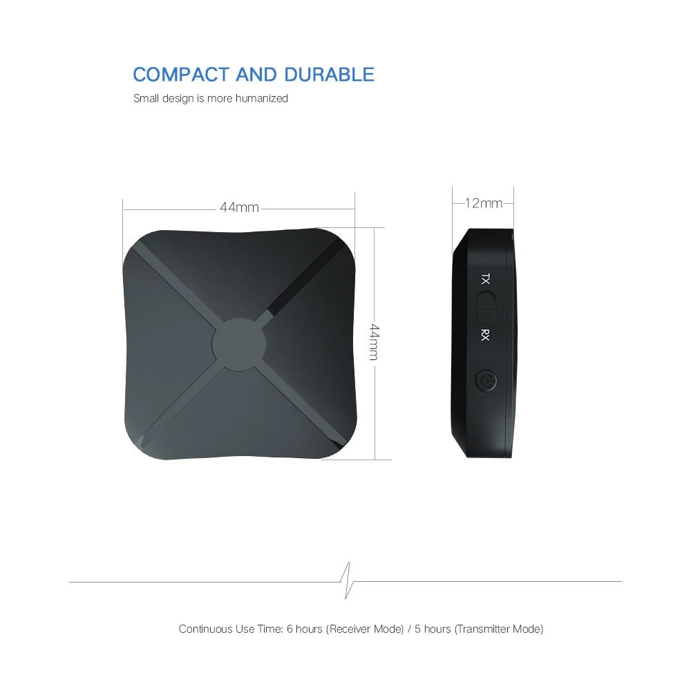 KN319 Bluetooth Audio Transmitter Receiver 2 in 1 Bluetooth 4.2 Transmitter for Speakers and Mobile Phones,TV, Car etc.