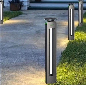 Kontak Aluminum alloy never fade solar bollard led lighting lamp for garden walkway lawn use