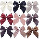Korean Fabric bow girls hair clip handmade fashion high quality hairgrip custom design hair clip accessories