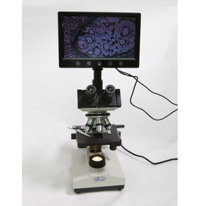 Laboratory Instruments Trinocular Microscope with Digital Video Display