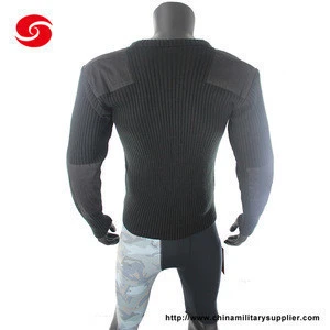 Latest Design 100% Wool Fabric Wholesale Military Man Sweater 2017