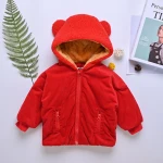 Latest Design Cotton Thick Kids Winter Jacket boy Cute Bear Hooded Children Winter Jacket