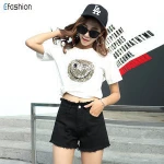 Latest design wholesale fashion women shorts ladies short jeans
