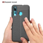 Laudtec Litchi Leather Pattern TPU Back Cover Phone Case For Huawei Nova 4