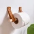 Import Leather Toilet Paper Holder Kit Wooden Dowel Wall Mounted Tissue Strap Holder from China