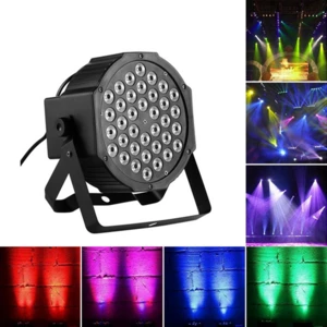 LED Par Stage Light with RGB 36LEDs Light Remote and DMX Control for Wedding Church Stage Lighting