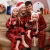 Import Leisure Plaid Pattern V-neck Christmas Family Matching Sleeping Pajamas Sets from China