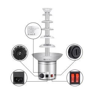 Long service life 6 tier chocolate fountain machine for sale