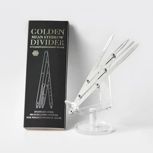 Lovbeauty Silver Golden Mean Ratio Caliper Eyebrow Microblading Compass Divider Measure Tool for microblading Eyebrow design