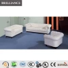 Low price pu leather with metal let restaurant sofa set 1+2+3