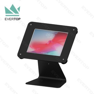 LST01-B Acrylic Display Counter Top for iPad Tablet Enclosure Stand, Anti-theft Commercial Countertop for iPad Tablet PC Stand