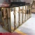 Import Luxury Glass top modern bar furniture stainless steel gold reception desk from China