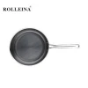 Luxury induction cooking pan 3 ply stainless steel non-stick skillet frying pan set