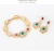 Import Luxury Water Drop Colorful Rhinestone Crystal Necklace Earring Bracelet Ring Set Elegant Bridal Wedding Jewelry Set Gold Plated from China