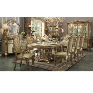 luxury wood dinning table set 12 chairs hand making craft furniture dining room table