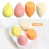 MAANGE  Portable 4pcs Beauty Egg Puff Latex Free Powder Foundation Blending Makeup Sponge