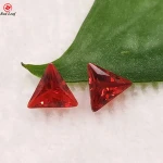 Machine Cut Synthetic Glass Gems Multi-color Triangle Shape Glass Stone Loose Gemstone