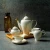 Import Made In China Arabic 15Pcs Gold Plated Ceramic Coffee Tea Set With Teapot ,Cups With Saucer from China