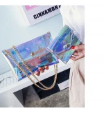 Made in China transparent PVC shoulder bag clutch bag