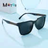 Man oversize big square Sunglasses metal frame high quality TAC Blue lens P105 fashion Polarized Sunglasses for driving