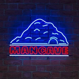 Mancave neon light man cave glass neon light sign wall neon clock oem factory  china suppliers L