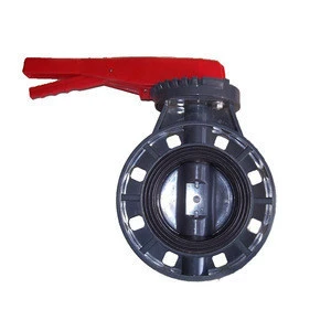 Manual Worm Gear Operated Plastic CPVC PVC UPVC Butterfly Valve
