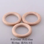 Manufacturer Direct Sale 40 ~ 80mm Beech Circle Ring Wood Crafts