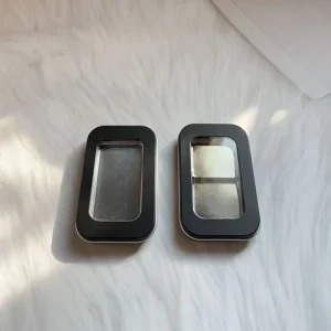 Matte Black Square Press Powder Compact Case Packaging Private Label Custom Eyeshadow Palette